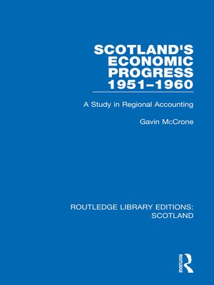 cover image of Scotland's Economic Progress 1951-1960